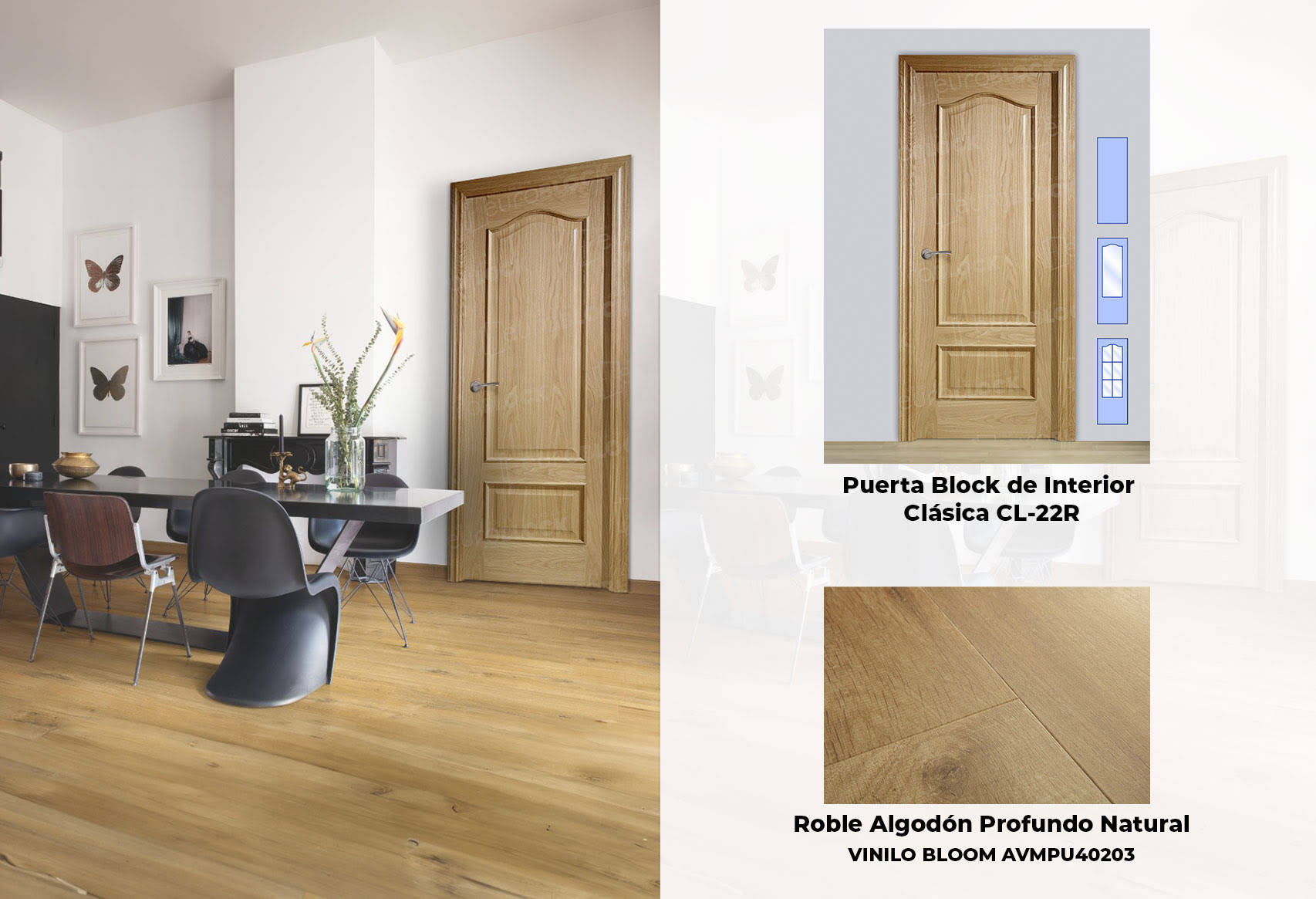 Puertas CL-22R y Suelo Algodón Profundo