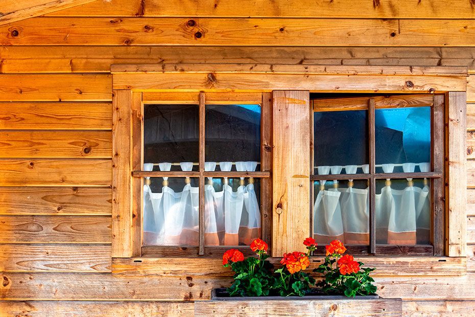 Ventanas de madera de iroko