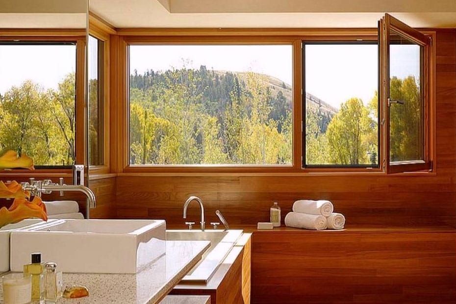Ventanas de madera para baño