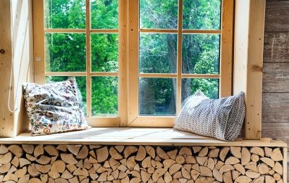 Ventanas de madera de pino