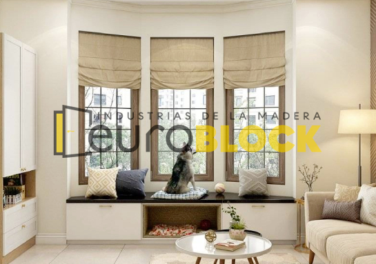 Ejemplo 10 de casa con ventanas de madera