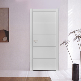 Puertas Blancas con 4 Rayas