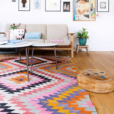 Decoracion del hogar con alfombras mexicanas