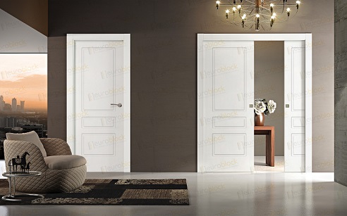 Puerta Modelo PL-218 lacada blanca rústica