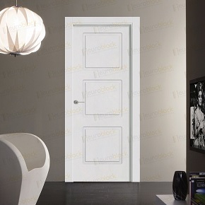 Puerta Modelo PL-217 lacada blanca rústica