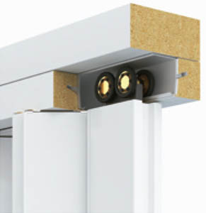 Carril de deslizamiento para puertas plegables de madera