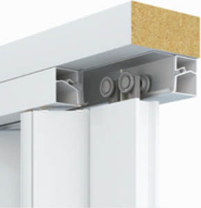 Carril de deslizamiento para puertas plegables de vinilo
