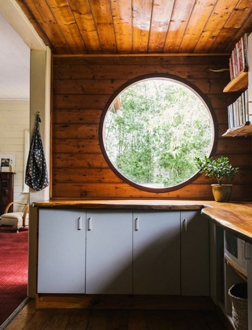 Dónde instalar ventanas redondas ojo de buey de madera