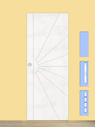 Puerta Corredera de Interior Lacada Blanca P-Radial