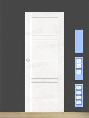 Puerta Corredera de Interior Lacada Blanca P4
