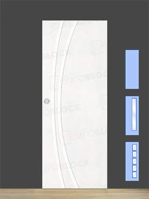 Puerta block de Interior Lacada Blanca serie p72