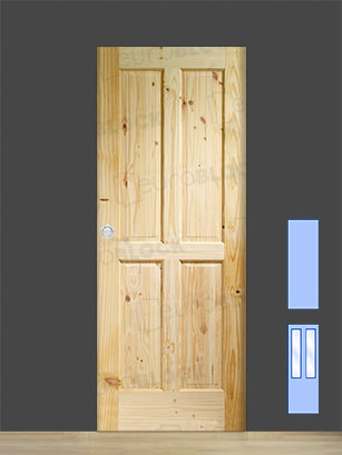 Puerta Corredera de Interior de Madera Centauro (Madera sin barniz)