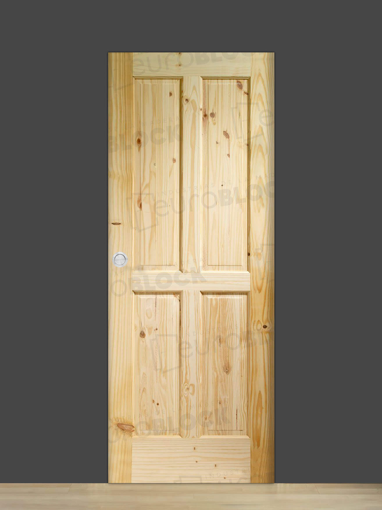 Puerta Corredera de Interior de Madera Centauro (Madera sin barniz)