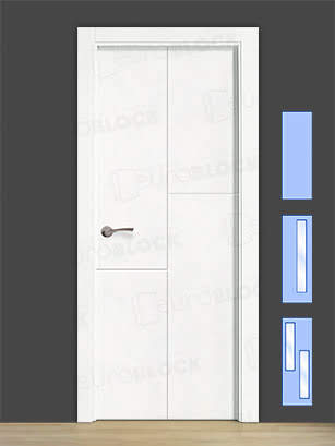 Puerta Block de Interior Lacada Blanca PVT4