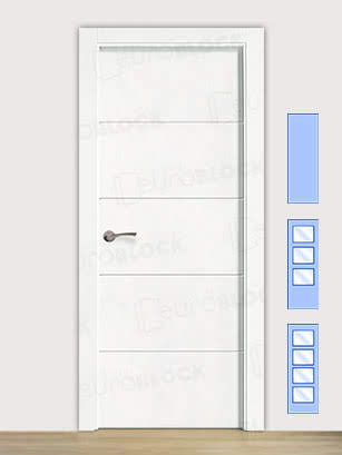 Puerta Block de Interior Lacada Blanca PVT5
