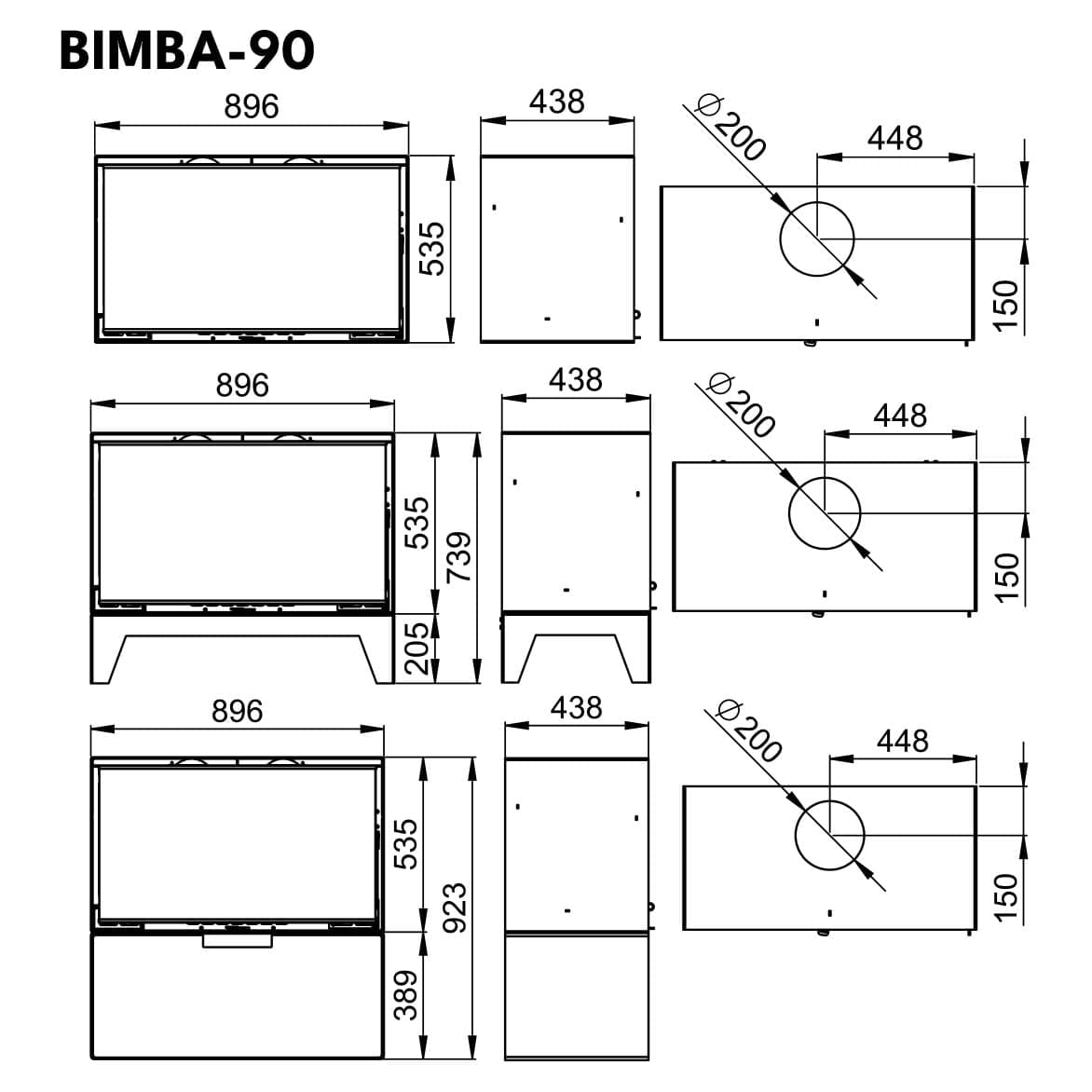 Estufa de Leña Bimba 90 de Bronpi