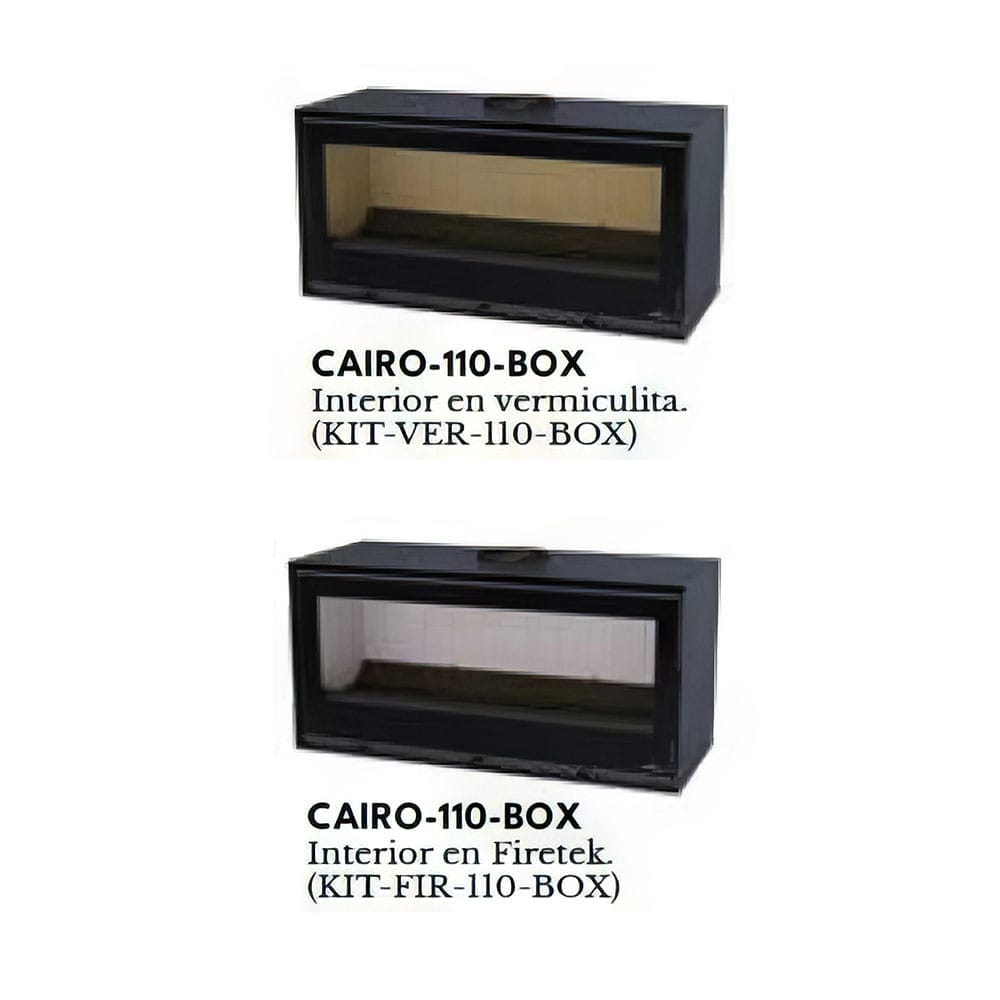 Estufa de Leña Insertable Cairo 110 Box de Bronpi