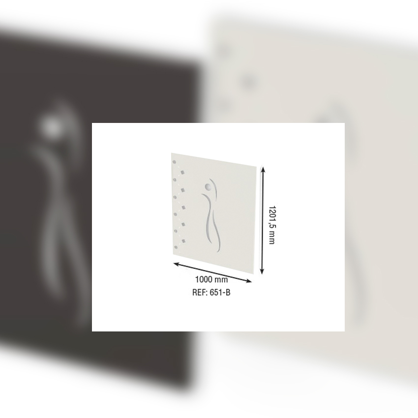Panel 651 Decorativo Silueta Blanco de Bronpi