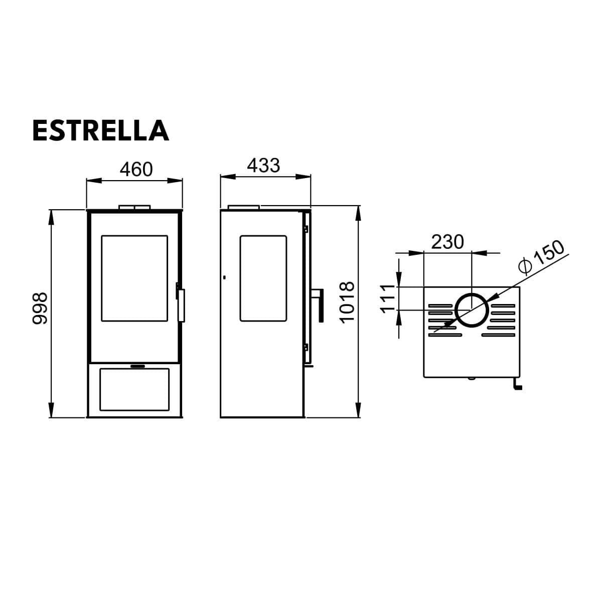 Estufa de Leña Estrella de Bronpi