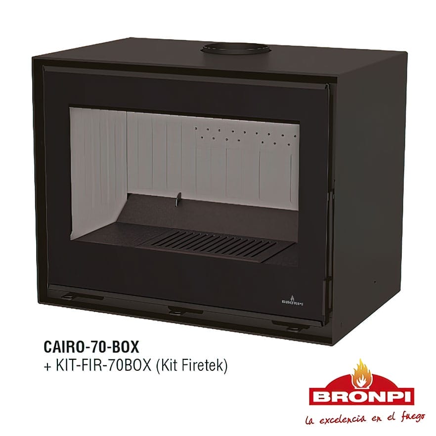 Estufa de Leña Insertable Cairo 70 Box de Bronpi