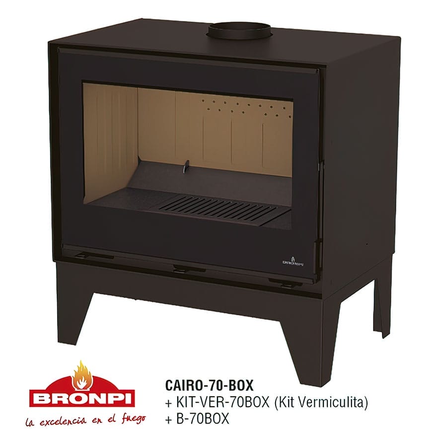 Estufa de Leña Insertable Cairo 70 Box de Bronpi