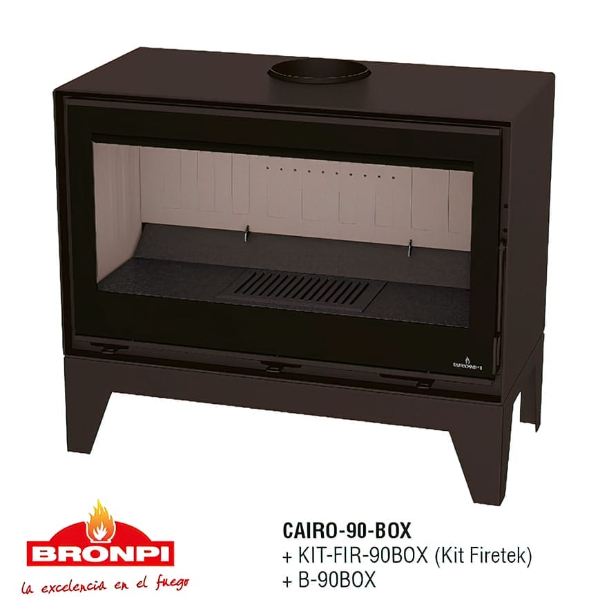 Estufa de Leña Insertable Cairo 90 Box de Bronpi
