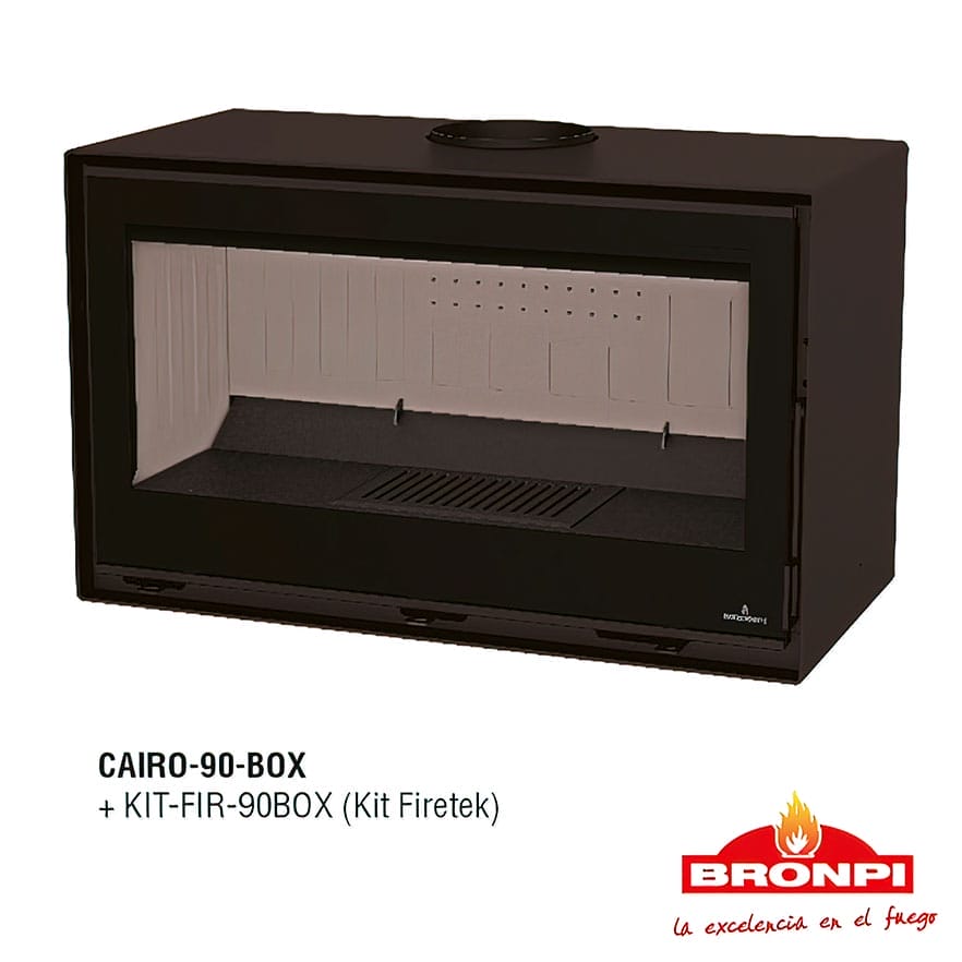 Estufa de Leña Insertable Cairo 90 Box de Bronpi