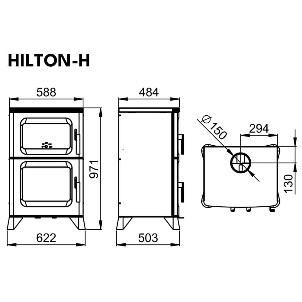 Estufa de Leña Hilton H de Bronpi