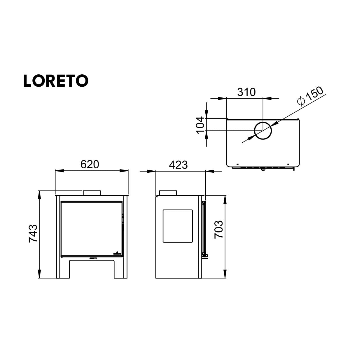 Estufa de Leña Loreto de Bronpi
