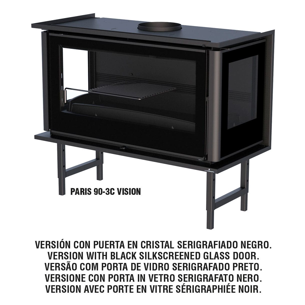 Estufa de Leña Insertable Paris 90 de Bronpi