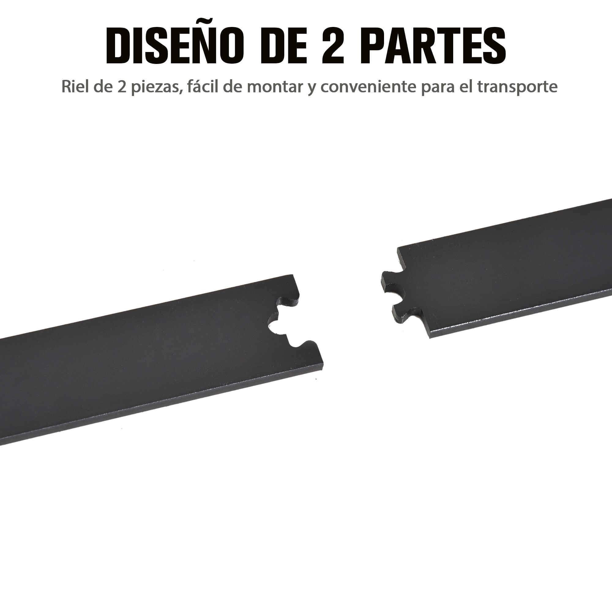 Herraje Puerta Corredera 200 cm Kit de Riel Adecuado para 1 Puerta Granja de Madera de 100 cm de Ancho Acero de Carbono Carga Máx. 90 kg