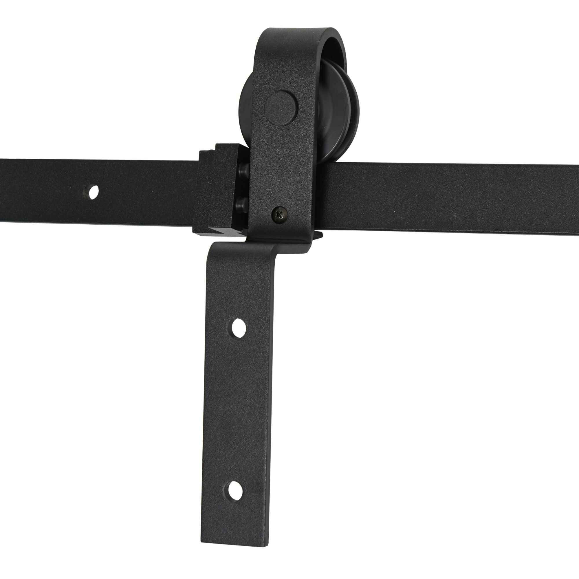 Herrajes Puerta Corredera 200 cm Kit de Acero al Carbono Accesorios para 2 Puertas Deslizantes de Madera de 100 cm de Ancho Baño Domitorio Cocina