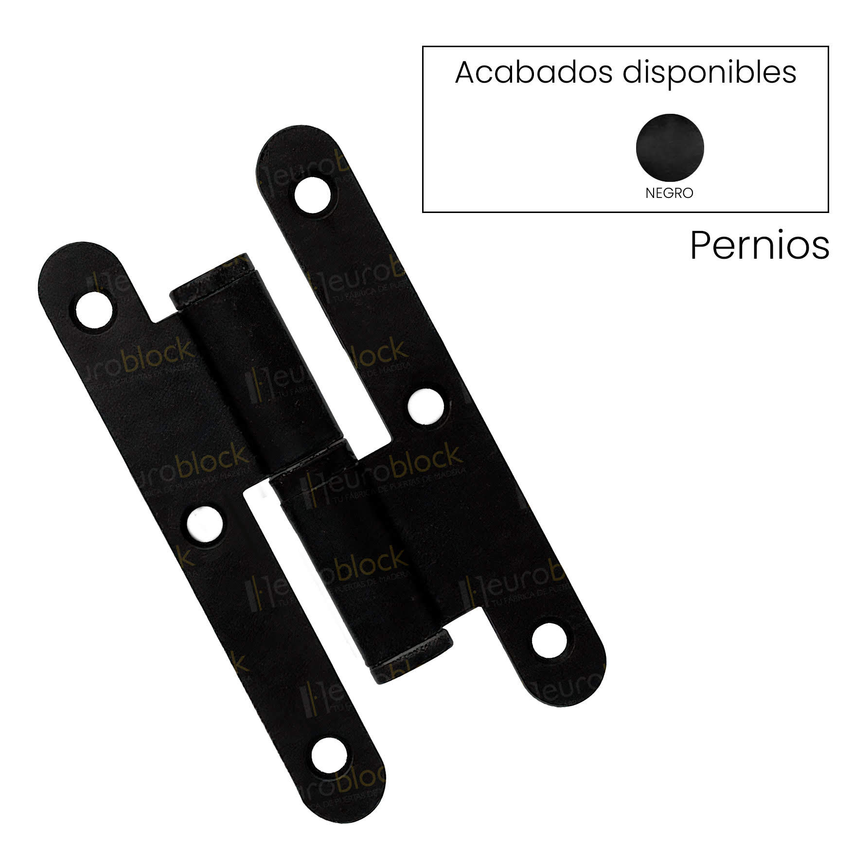 Puerta Interior Lacada Blanca con Manilla Negra PL-218