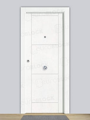 Puerta Blindada en Block Lacada Blanca PVP4M