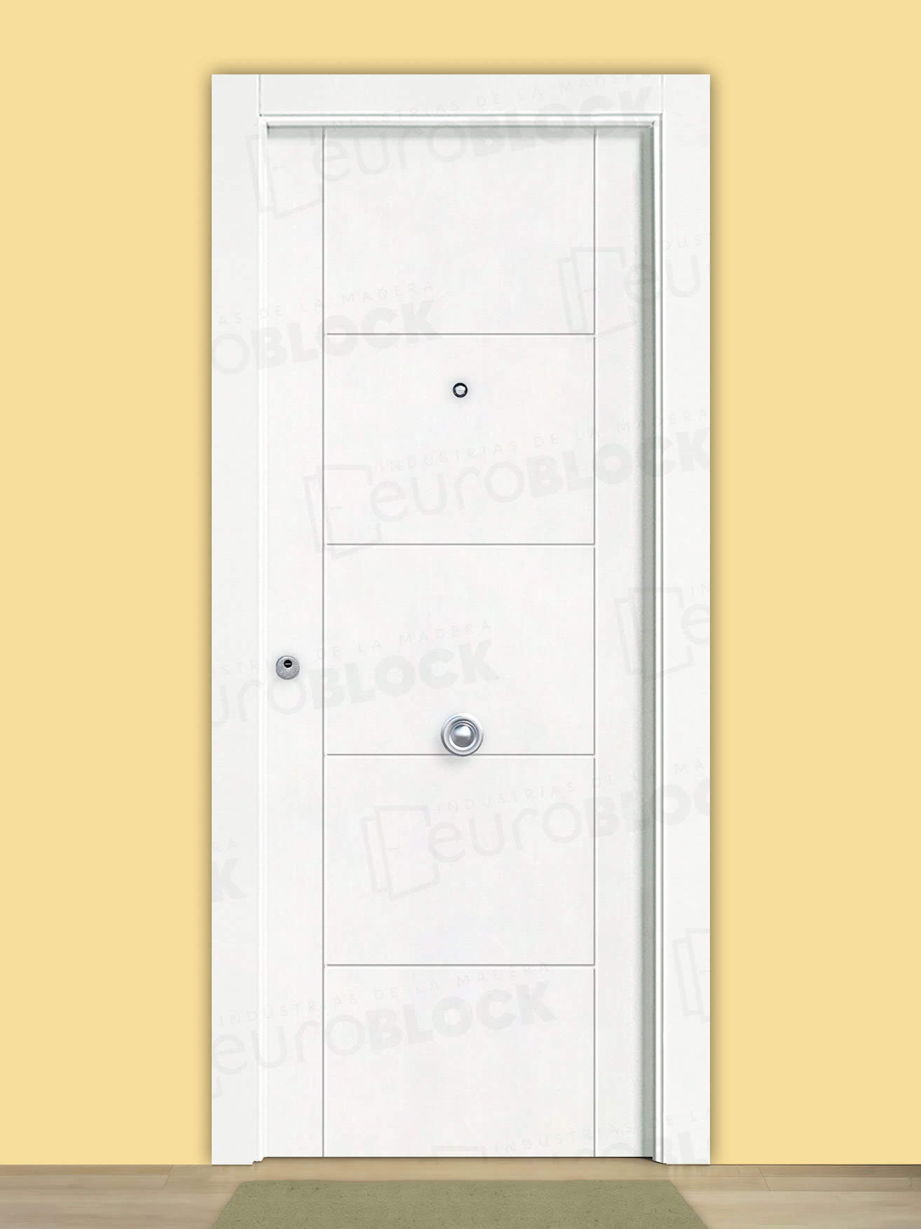 Puerta Blindada en Block Lacada Blanca PVP5