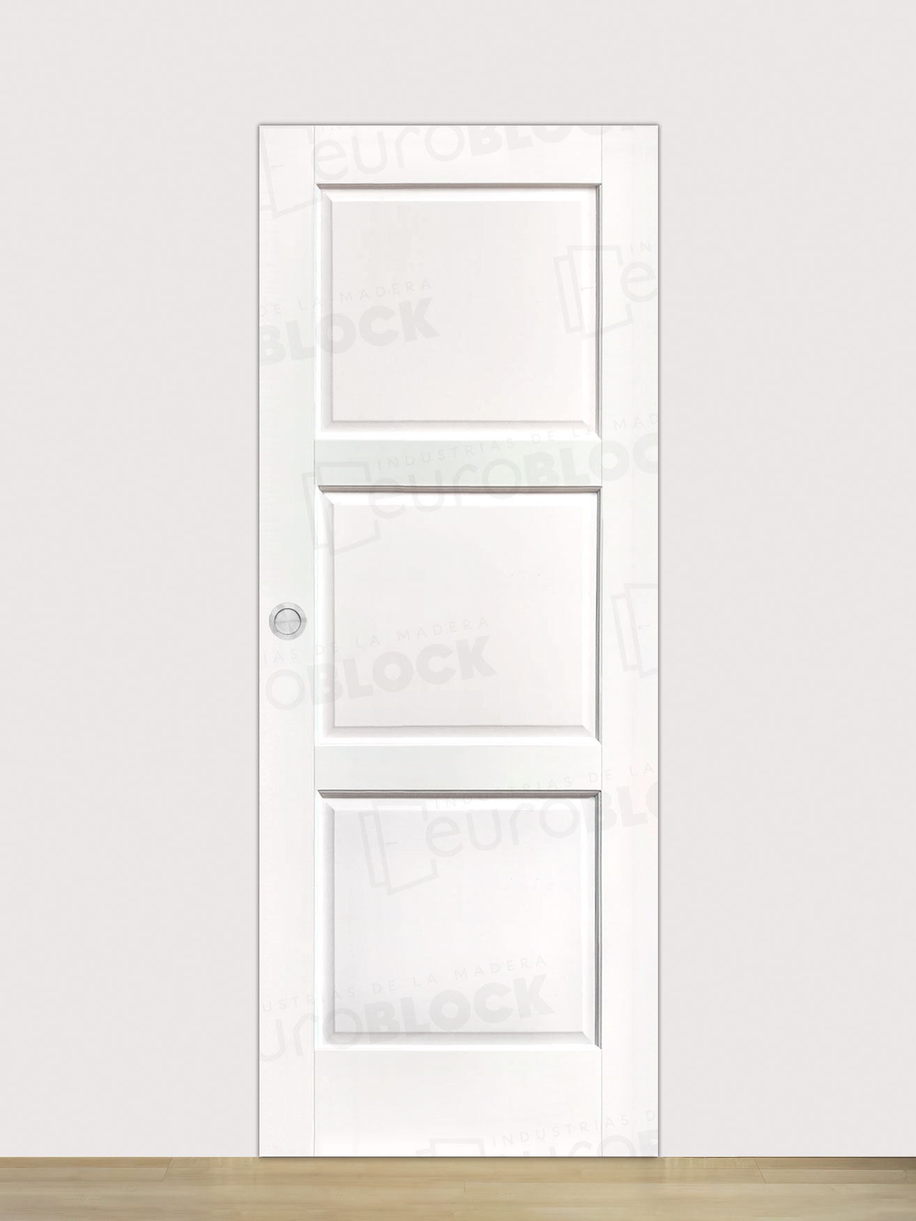 Puerta Corredera de Interior de Madera Amanecer Lacada en Blanco