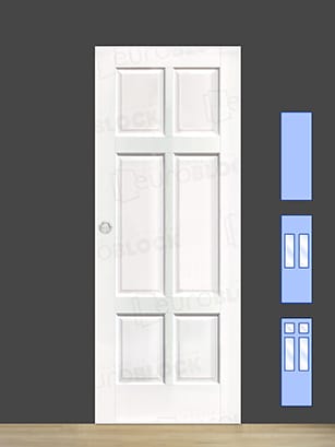 Puerta Corredera de Interior de Madera Arpa Lacada en Blanco
