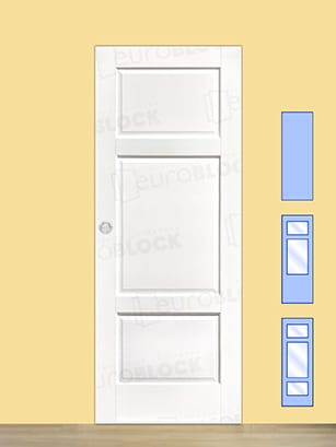 Puerta Corredera de Interior de Madera Bahía Lacada en Blanco