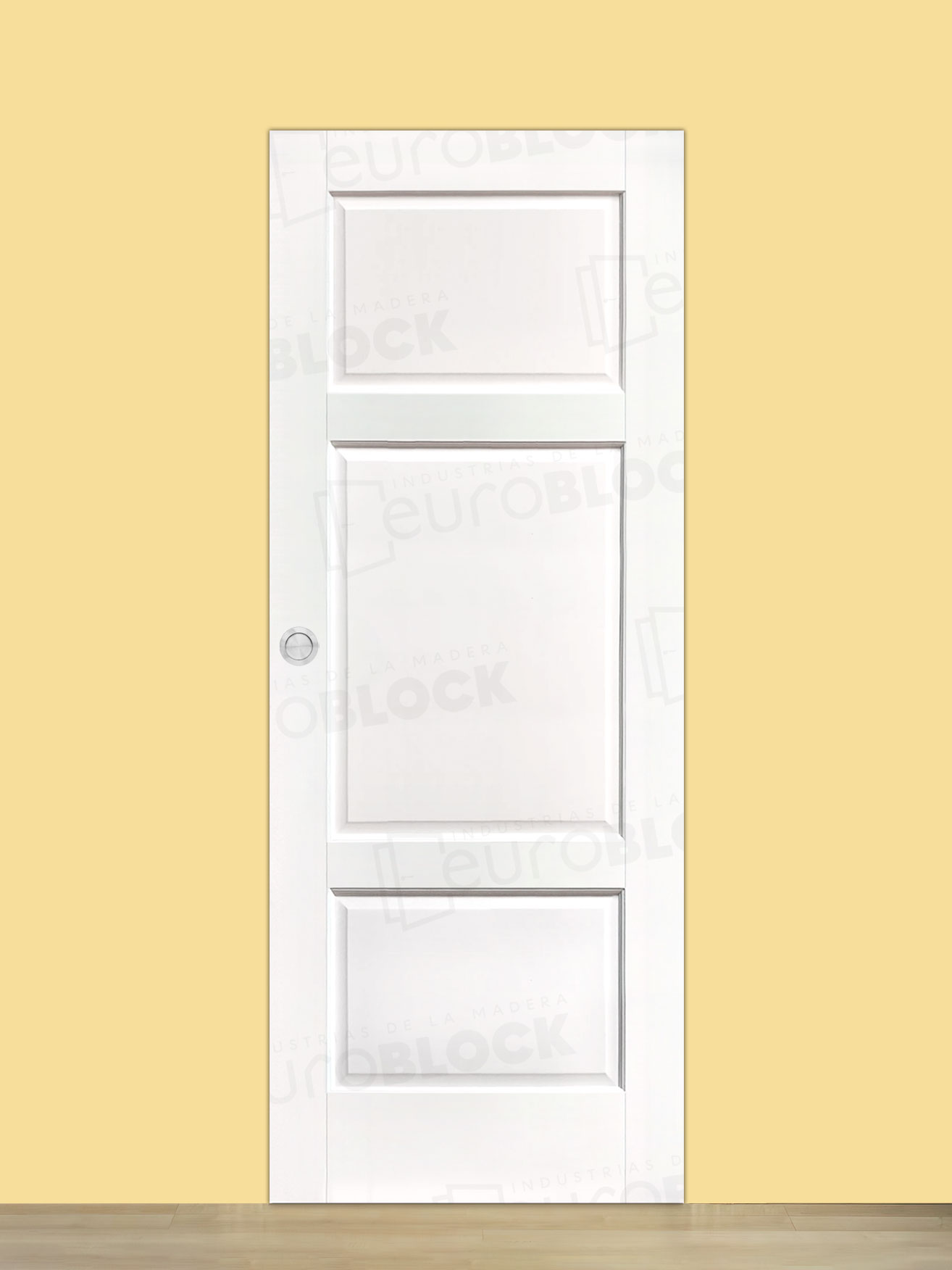 Puerta Corredera de Interior de Madera Bahía Lacada en Blanco