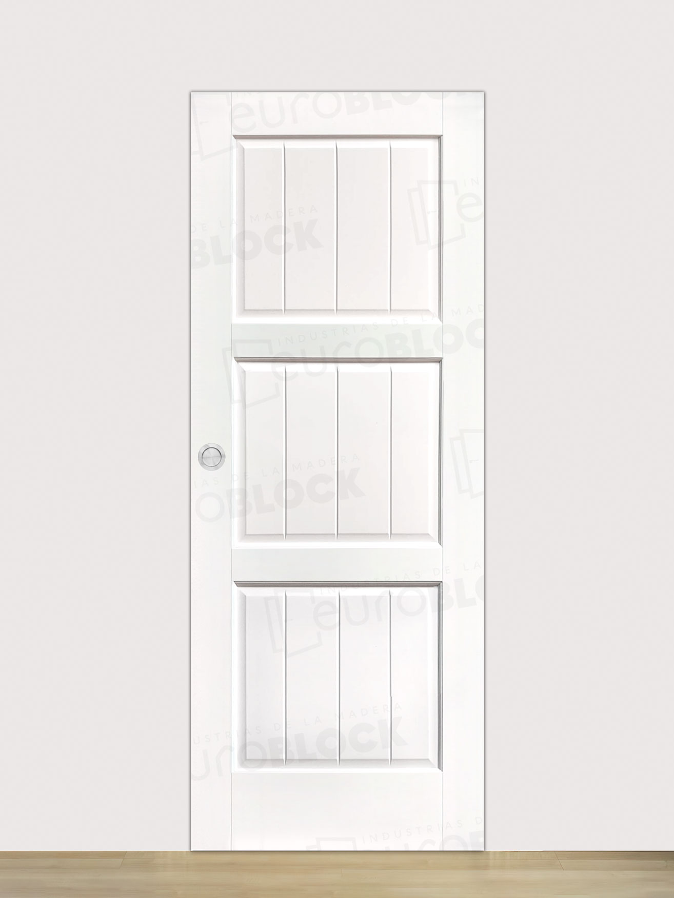 Puerta Corredera de Interior de Madera Bernabeu Lacada en Blanco