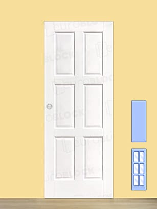 Puerta Corredera de Interior de Madera Bravo Lacada en Blanco