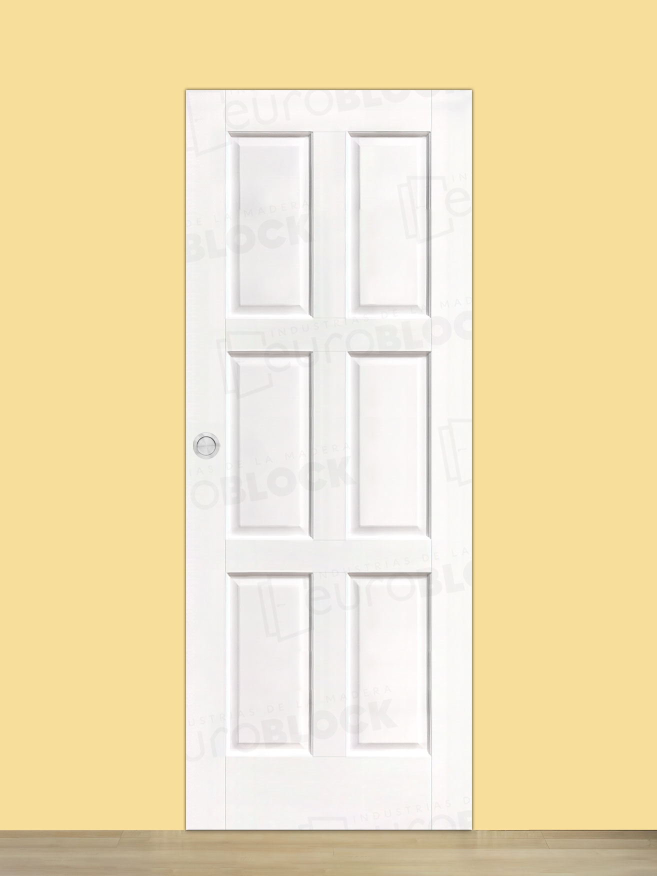 Puerta Corredera de Interior de Madera Bravo Lacada en Blanco