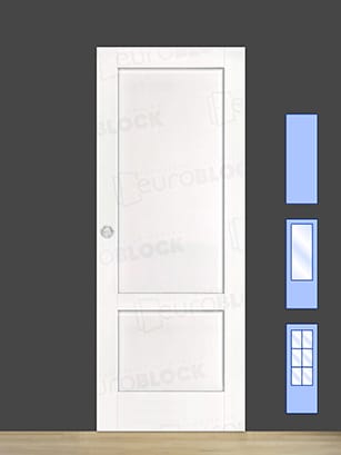 Puerta Corredera de Interior de Madera Carranza Lacada en Blanco