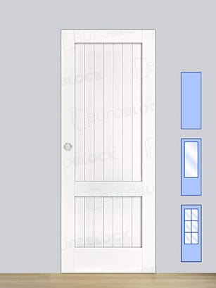 Puerta Corredera de Interior de Madera Cuenca Lacada en Blanco