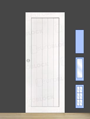 Puerta Corredera de Interior de Madera GR005 Lacada en Blanco
