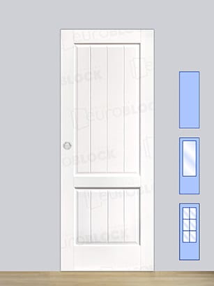 Puerta Corredera de Interior de Madera Heraldo Lacada en Blanco