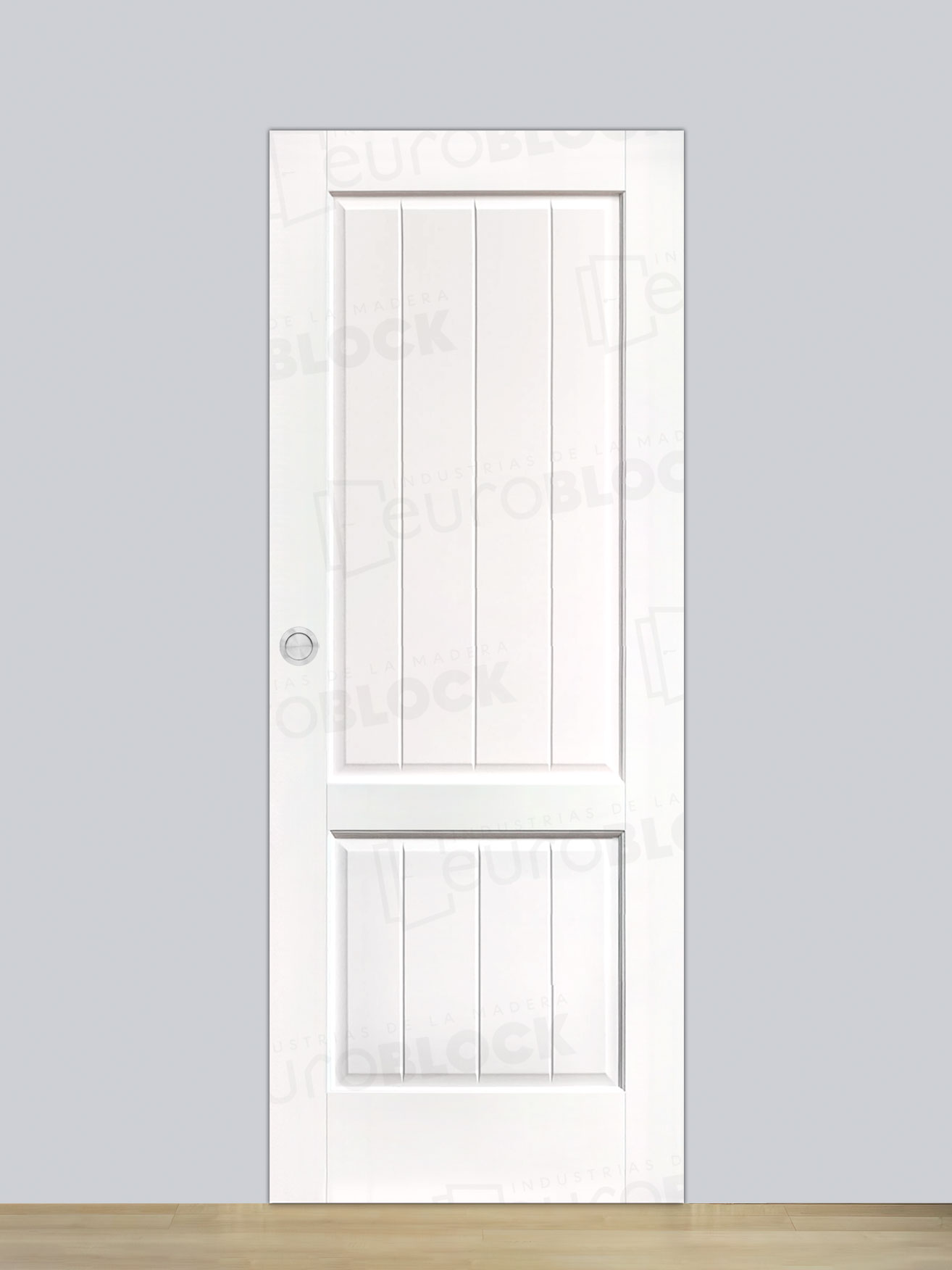 Puerta Corredera de Interior de Madera Heraldo Lacada en Blanco