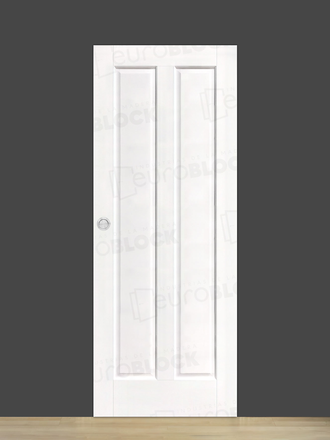Puerta Corredera de Interior de Madera León Lacada en Blanco