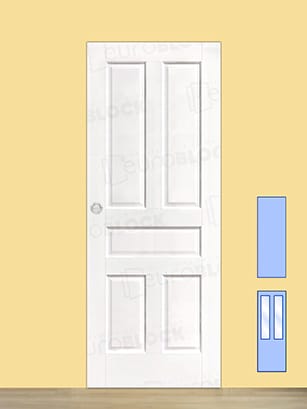 Puerta Corredera de Interior de Madera Malaga Lacada en Blanco