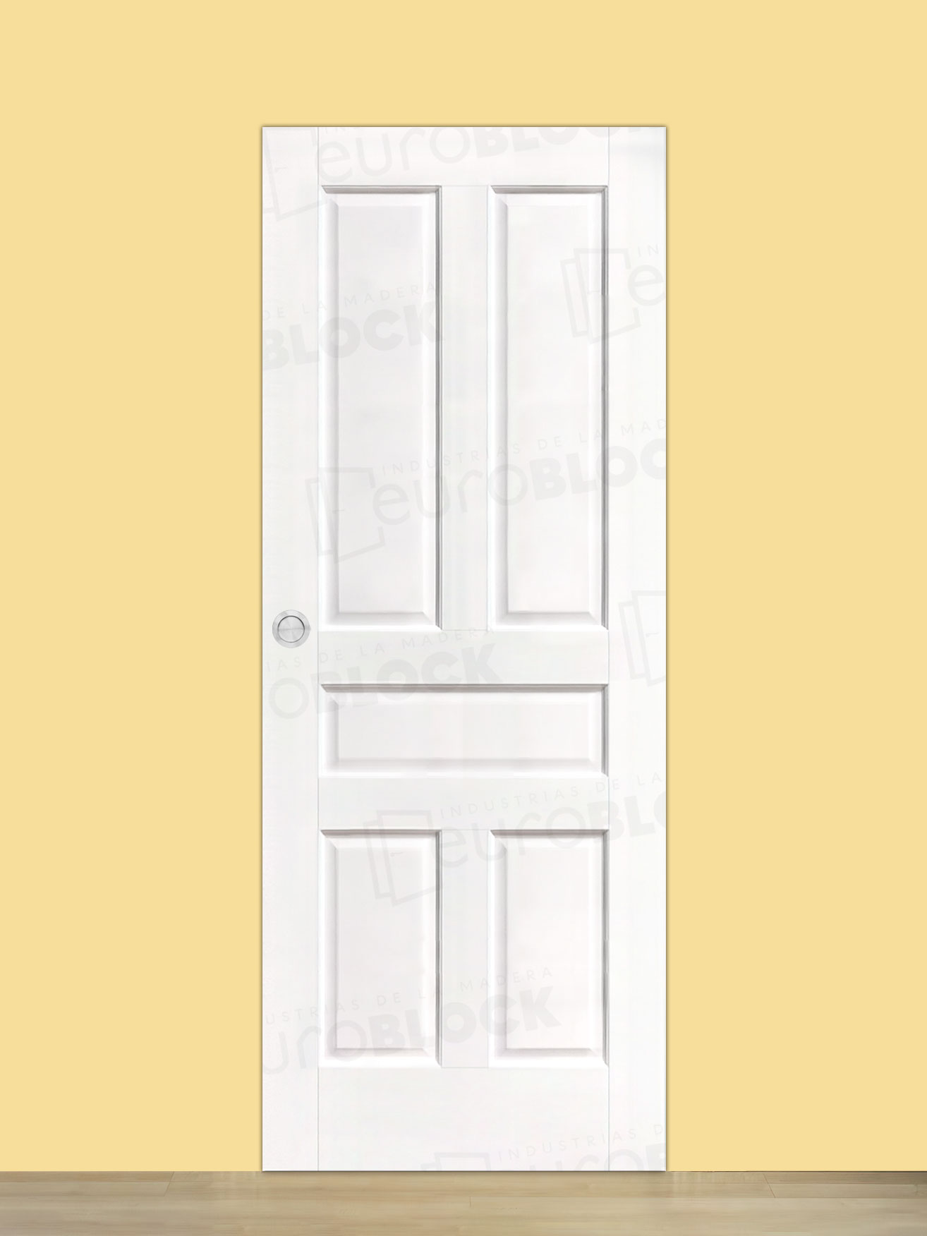 Puerta Corredera de Interior de Madera Malaga Lacada en Blanco